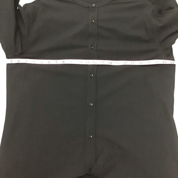 THE Melange black men’s long sleeves button down shirt mandarin collar L… - Picture 11 of 11